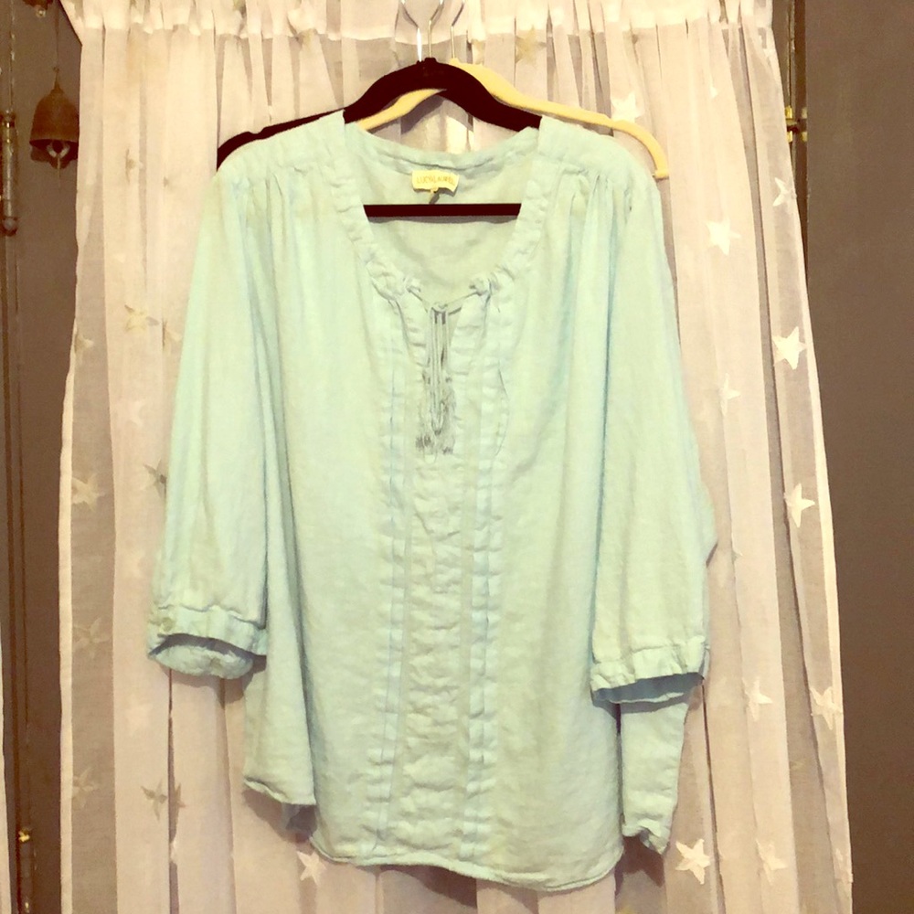 Baby blue tunic style top (3x gently used)